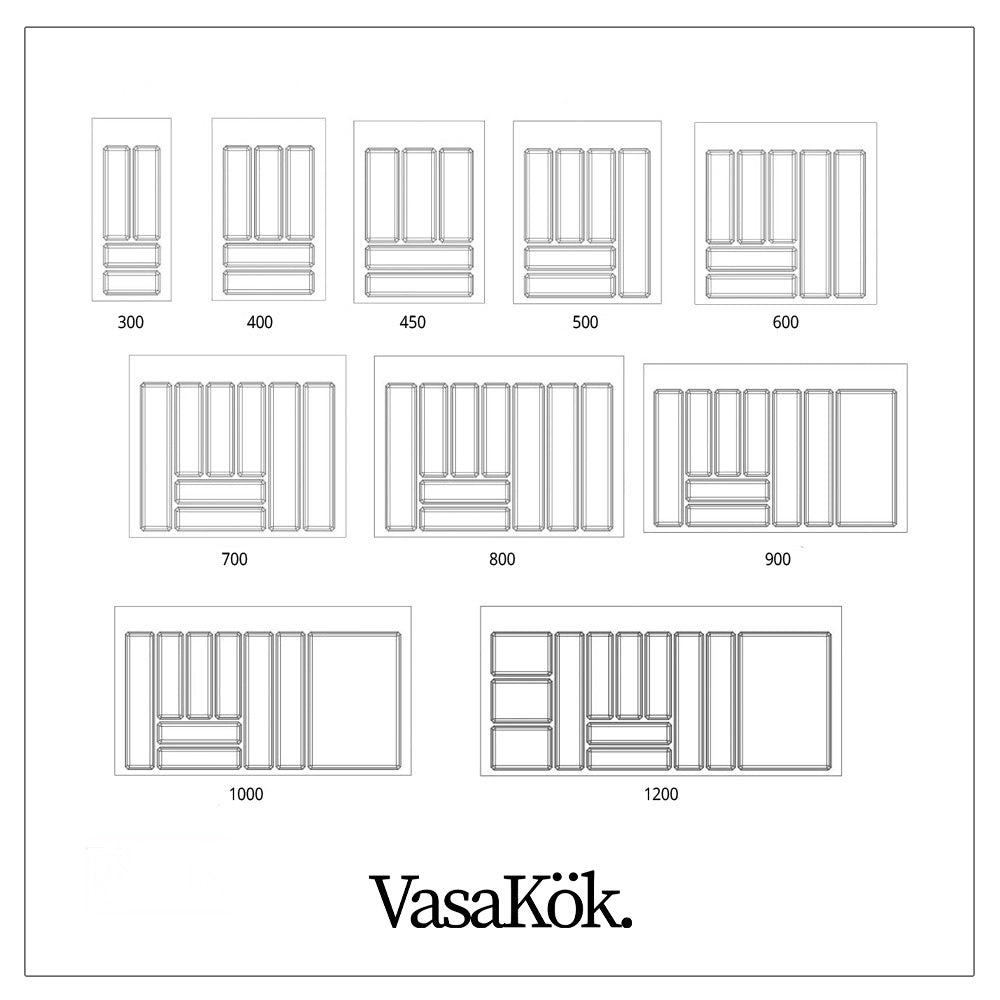 Bestickinsats, besticklåda, måttanpassad bestickinsats, måttanpassad besticklåda, lådinredning